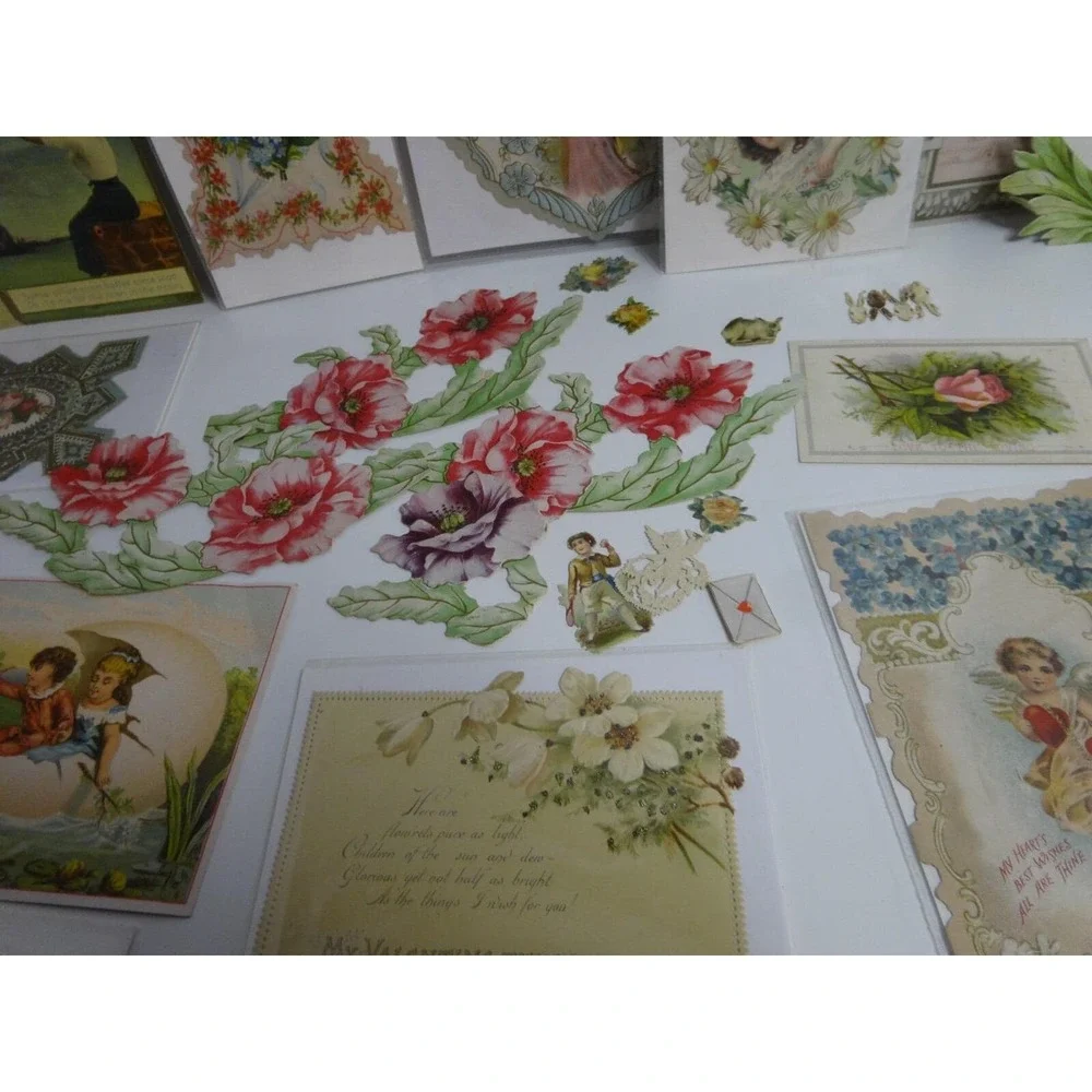 Antique German Die‎ Cut Victorian Valentines Early 1900s Germany & More